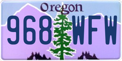 OR license plate 968WFW