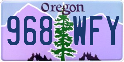 OR license plate 968WFY