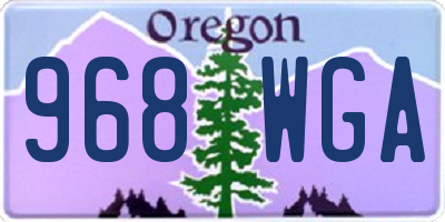 OR license plate 968WGA