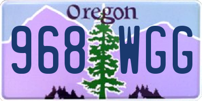 OR license plate 968WGG