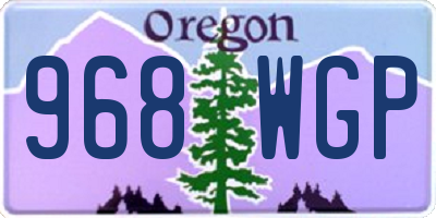 OR license plate 968WGP