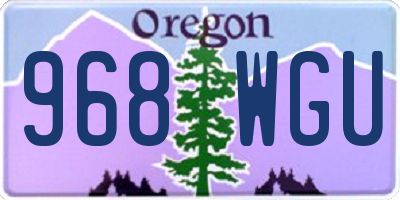 OR license plate 968WGU