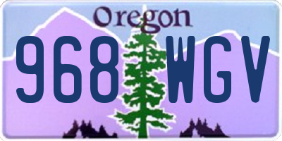 OR license plate 968WGV