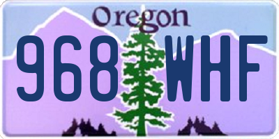 OR license plate 968WHF