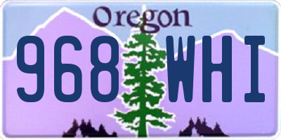 OR license plate 968WHI