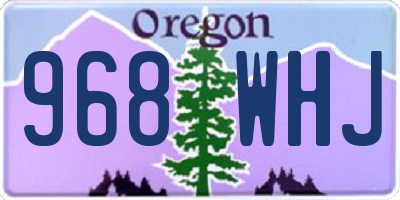 OR license plate 968WHJ