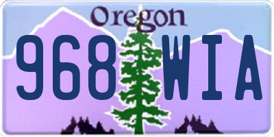 OR license plate 968WIA