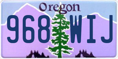 OR license plate 968WIJ