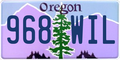 OR license plate 968WIL