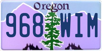 OR license plate 968WIM