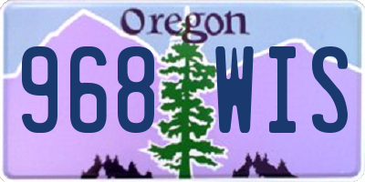 OR license plate 968WIS