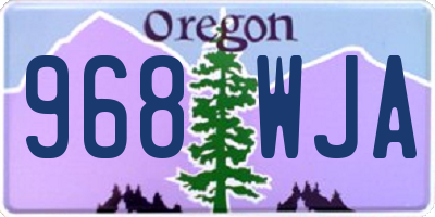 OR license plate 968WJA