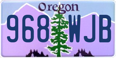 OR license plate 968WJB