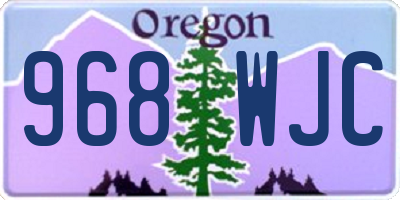 OR license plate 968WJC