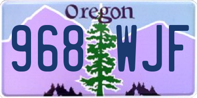 OR license plate 968WJF