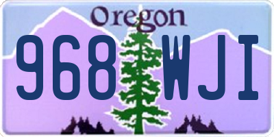 OR license plate 968WJI