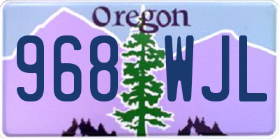 OR license plate 968WJL
