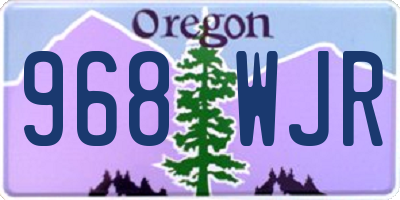 OR license plate 968WJR