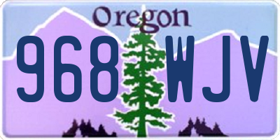 OR license plate 968WJV