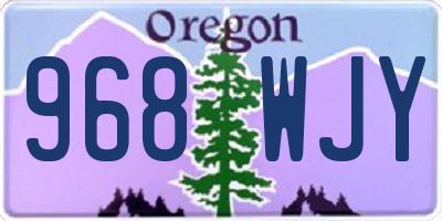 OR license plate 968WJY