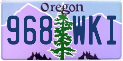 OR license plate 968WKI