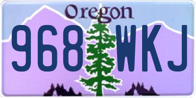 OR license plate 968WKJ