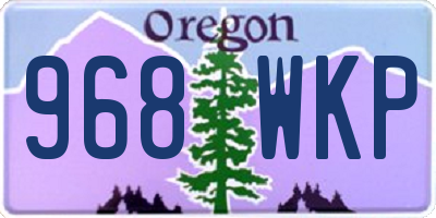 OR license plate 968WKP