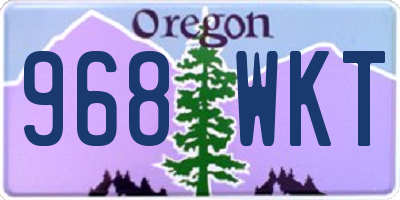 OR license plate 968WKT