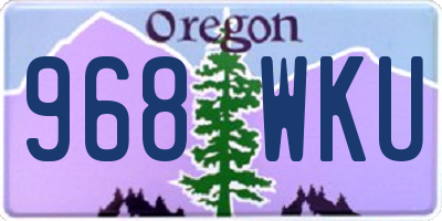OR license plate 968WKU