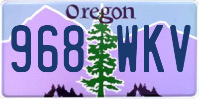 OR license plate 968WKV