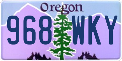 OR license plate 968WKY