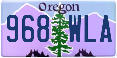 OR license plate 968WLA