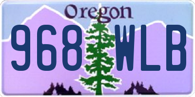 OR license plate 968WLB