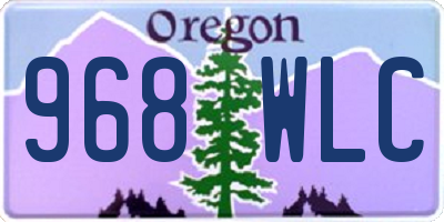 OR license plate 968WLC