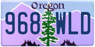 OR license plate 968WLD