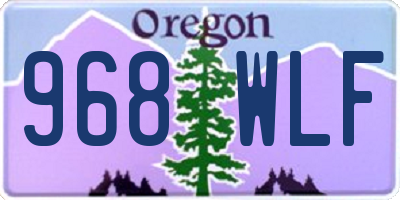 OR license plate 968WLF