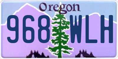 OR license plate 968WLH