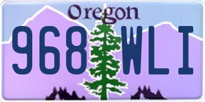 OR license plate 968WLI