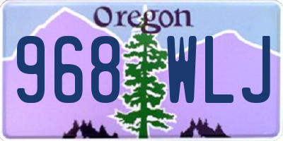 OR license plate 968WLJ
