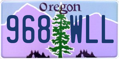 OR license plate 968WLL