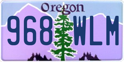 OR license plate 968WLM