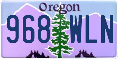 OR license plate 968WLN