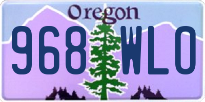 OR license plate 968WLO