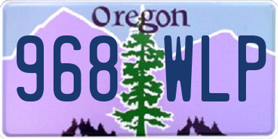 OR license plate 968WLP