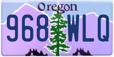 OR license plate 968WLQ