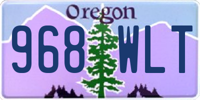 OR license plate 968WLT