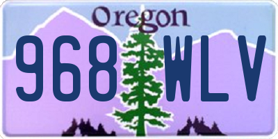OR license plate 968WLV