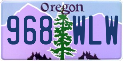 OR license plate 968WLW