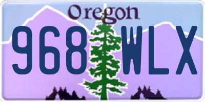 OR license plate 968WLX