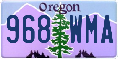 OR license plate 968WMA